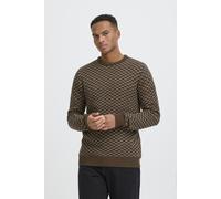 Strickpullover BLEND "BHBalen", Herren, Gr. S, slate schwarz, Grobstrick, 50% Polyacryl, 50% Baumwolle, gemustert, normal normal, Rundhals, Pullover Strickpullover, Klassischer Grobstrickpullover mit 