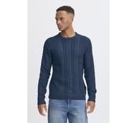 Strickpullover BLEND "BHBASIM Crew", Herren, Gr. 3XL, blau (marineblaus), Strick, Obermaterial: 50% Baumwolle, 47% Polyacryl, 3% Nylon, unifarben, regular fit normal, Rundhals, Rippbündchen, Pullover