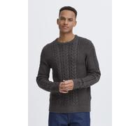 Strickpullover BLEND "BHBasim", Herren, Gr. XL, charcoal mix, Grobstrick, 50% Baumwolle, 47% Polyacryl, 3% Nylon, Strukturmuster, Basic, normal normal, Rundhals, Pullover Strickpullover, Klassischer G