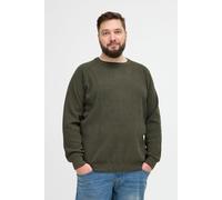 Strickpullover BLEND "BHBPullover", Herren, Gr. 5XL, forest night, 85% Polyester, 15% Polyamid, unifarben, Basic, regular fit normal, Rundhals, eingesetzt, Pullover Strickpullover, Stilvoller Strickpu