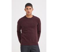 Strickpullover BLEND "BHBRANKO CREW KNIT", Herren, Gr. L, braun (rum raisin melange), Strick, Obermaterial: 60% Wolle, 40% Nylon, unifarben, regular fit normal, Rundhals, Bündchen, Pullover Strickpull