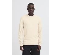 Strickpullover BLEND "BHBRANKO CREW KNIT", Herren, Gr. S, crockery melange, Strick, Obermaterial: 60% Wolle, 40% Nylon, unifarben, regular fit hüftlang, Rundhals, Strickbündchen, Pullover (49935055-S)