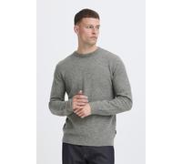 Strickpullover BLEND "BHBRANKO CREW KNIT", Herren, Gr. XL, griffin melange, Strick, Obermaterial: 60% Wolle, 40% Nylon, meliert, unifarben, regular fit normal, Rundhals, Bündchen, Pullover Strickpullo