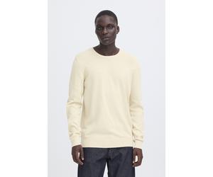 Strickpullover BLEND "BHBRAY CREW KNIT", Herren, Gr. S, oyster gray, Strick, Obermaterial: 100% Baumwolle, unifarben, regular fit, Rundhals, Rippbündchen, Pullover Strickpullover (42665854-S) oyster g