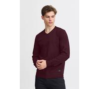 Strickpullover BLEND "BHBruton", Herren, Gr. XL, winetasting, 100% Polyester, meliert, Basic, regular fit normal, V-Ausschnitt, eng, Pullover Strickpullover, Stilvoller Strickpullover mit V-Ausschnitt