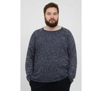 Strickpullover BLEND "BHDan Big & Tall", Herren, Gr. 4XL, blau (marineblaus), Feinstrick, 50% Baumwolle, 50% Polyacryl, unifarben, regular fit normal, Rundhals, eingesetzt, Pullover Strickpullover, St