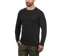 Strickpullover BLEND "BHDan", Herren, Gr. M, schwarz (schwarz 2), Feinstrick, 50% Baumwolle, 50% Polyacryl, meliert, regular fit, Rundhals, Raglanärmel, Pullover Strickpullover, Stilvoller Strickpullo