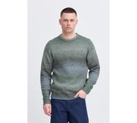 Strickpullover BLEND "BHDANNIE Pullover", Herren, Gr. L, blau (blau shadow), Strick, Obermaterial: 46% Polyacryl, 37% Polyester, 10% Nylon, 7% Wolle, gemustert, regular fit hüftlang, Rundhals, Rippstr