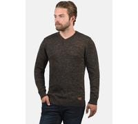 Strickpullover BLEND "BHDansel", Damen, Gr. 3XL, orange (burned orange), Feinstrick, 50% Baumwolle, 50% Polyacryl, meliert, regular fit, V-Ausschnitt, eingesetzt, Pullover Strickpullover, Feinstrickpu