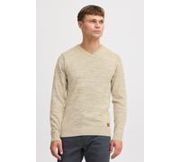 Blend BHDansel Herren Strickpullover Feinstrick Pullover mit V-Ausschnitt Rippbündchen Baumwollmischung Regular fit, Größe:M, Farbe:Bone White (70016)