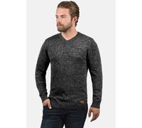 Strickpullover BLEND "BHDansel", Jungen, Gr. S, schwarz, Feinstrick, 50% Baumwolle, 50% Polyacryl, meliert, regular fit, V-Ausschnitt, eingesetzt, Pullover Strickpullover, Feinstrickpullover mit V-Aus
