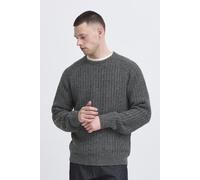 Strickpullover BLEND "BHDEXTER", Herren, Gr. L, iron gate, Grobstrick, 84% Polyester, 10% Wolle, 6% Nylon, unifarben, normal normal, Rundhals, Raglanärmel, Pullover Strickpullover, Klassischer Grobstr