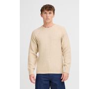 Strickpullover BLEND "BHDexter", Herren, Gr. L, oyster gray, Grobstrick, 84% Polyester, 10% Wolle, 6% Nylon, unifarben, normal normal, Rundhals, Raglanärmel, Pullover Strickpullover, Klassischer Grobs