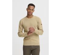 Strickpullover BLEND "BHFintano", Damen, Gr. 3XL, crockery, Feinstrick, 70% Baumwolle (Recycled), 30% Polyester (Recycled), unifarben, Basic, schmal normal, Rundhals, Pullover Strickpullover, Stilvoll