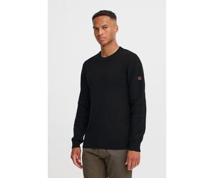 Strickpullover BLEND "BHFintano", Damen, Gr. L, schwarz, Feinstrick, 70% Baumwolle (Recycled), 30% Polyester (Recycled), unifarben, Basic, schmal normal, Rundhals, Pullover Strickpullover, Stilvoller