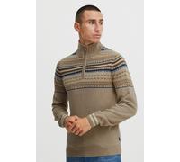 Strickpullover BLEND "BHGrote", Herren, Gr. S, crockery, Feinstrick, 85% Polyacryl, 15% Wolle, gemustert, regular fit normal, ohne Ausschnitt, Pullover Strickpullover, Stilvoller Feinstrick-Troyer (81