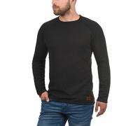 Blend BHJohn Herren Strickpullover Feinstrick Pullover mit Rundhals-Ausschnitt Baumwollmischung Regular fit, Größe:2XL, Farbe:Black (70155)