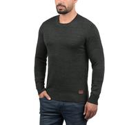 Strickpullover BLEND "BHLars", Herren, Gr. XL, charcoal, Feinstrick, 50% Baumwolle, 50% Polyester, unifarben, regular fit, Rundhals, eingesetzt, Pullover Strickpullover, Strickpullover mit aufgestickt