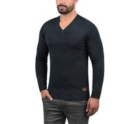 Blend BHLasse Herren Strickpullover Feinstrick Pullover mit V-Ausschnitt Baumwollmischung Regular fit, Größe:L, Farbe:Navy (70230)
