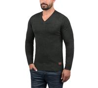 Blend BHLasse Herren Strickpullover Feinstrick Pullover mit V-Ausschnitt Baumwollmischung Regular fit, Größe:XL, Farbe:Charcoal (70818)