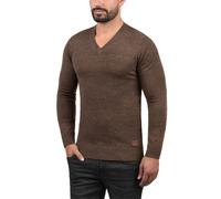 Blend BHLasse Herren Strickpullover Feinstrick Pullover mit V-Ausschnitt Baumwollmischung Regular fit, Größe:XXL, Farbe:Mocca Mix (70816)