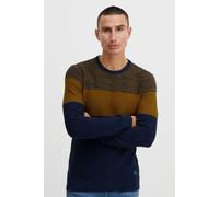 Strickpullover BLEND "BHNapinoa", Herren, Gr. XXL, bronze braun, Feinstrick, 100% Baumwolle, gestreift, regular fit normal, Rundhals, eingesetzt, Pullover, Stilvoller Feinstrick-Pullover mit Rundhalsa