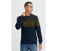 Strickpullover BLEND "BHNapinoa", Herren, Gr. XXL, military olive, Feinstrick, 100% Baumwolle, gestreift, regular fit normal, Rundhals, eingesetzt, Pullover, Stilvoller Feinstrick-Pullover mit Rundhal