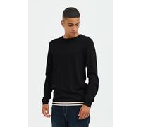 Strickpullover BLEND "BHPullover", Herren, Gr. XL, schwarz, Feinstrick, 50% Viskose, 28% Polyester, 22% Nylon, meliert, Basic, regular fit normal, Rundhals, eingesetzt, Pullover Strickpullover, Stilvo