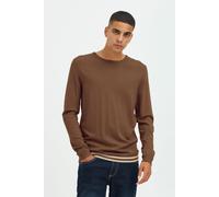 Strickpullover BLEND "BHPullover", Damen, Gr. XXL, toffee, Feinstrick, 50% Viskose, 28% Polyester, 22% Nylon, meliert, Basic, regular fit normal, Rundhals, eingesetzt, Pullover Strickpullover, Stilvol