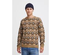 Strickpullover BLEND "BHPullover", Herren, Gr. L, ermine, Feinstrick, 85% Polyacryl, 15% Wolle, gemustert, regular fit, Pullover Strickpullover, Stilvoller Strickpullover (53619628-L) ermine