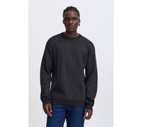 Strickpullover BLEND "BHPullover", Herren, Gr. L, schwarz, 70% Baumwolle, 30% Nylon, meliert, Basic, regular fit normal, Rundhals, weit, Pullover Strickpullover, Klassischer Grobstrickpullover mit Run