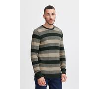 Strickpullover BLEND "BHPullover", Herren, Gr. M, deep forest, Feinstrick, 50% Baumwolle, 50% Polyacryl, gestreift, regular fit, Rundhals, eng, Pullover Strickpullover, Stilvoller Strickpullover (3040