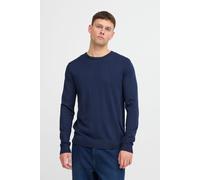 Strickpullover BLEND "BHPullover", Herren, Gr. M, marineblaus, 78% Viskose, 22% Polyester, unifarben, regular fit, Rundhals, eng, Pullover Strickpullover, Schlichter Strickpullover (57758409-M) marine
