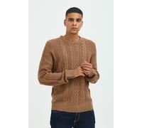 Strickpullover BLEND "BHPullover", Herren, Gr. XL, otter, Grobstrick, 80% Polyacryl, 20% Baumwolle, Basic, regular fit normal, Rundhals, Pullover Strickpullover, Klassischer Grobstrickpullover (620143