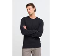 Rundhalspullover BLEND "BHREDHILL crewneck", Herren, Gr. L, schwarz, Strick, Obermaterial: 100% Baumwolle, unifarben, modisch, regular fit normal, Rundhals, Langarm Rippbündchen, Pullover (52466331-L)