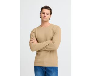 Strickpullover BLEND "BHRedhill", Herren, Gr. S, cornstalk, Feinstrick, 100% Baumwolle, Strukturmuster, Basic, regular fit normal, Rundhals, eingesetzt, Pullover Strickpullover, Stilvoller Strickpullo