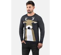 Blend BHRudolph Herren Weihnachtspullover Winter Pullover Strickpullover Weihnachtspulli mit Rundhals-Ausschnitt Regular fit, Größe:L, Farbe:Dark Navy/Nose (74677)
