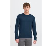 Strickpullover BLEND "BHWeba", Herren, Gr. L, blau (marineblaus), Feinstrick, 78% Viskose, 22% Polyester, meliert, Basic, normal normal, Rundhals, Pullover Strickpullover, Stilvoller Fein-Strick Pullo
