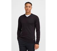 Blend BHWeber Herren Strickpullover Pullover mit V-Ausschnitt Rippbündchen Label-Details Regular fit, Größe:3XL, Farbe:Black (194007)