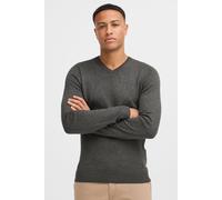 Blend BHWeber Herren Strickpullover Pullover mit V-Ausschnitt Rippbündchen Label-Details Regular fit, Größe:M, Farbe:Charcoal Mix (200278)