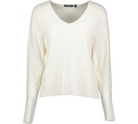 Strickpullover BLUE SEVEN "Blue Seven Pullover", Damen, Gr. 38, weiß (0100, sanftes weiß), 50% Viskose, 28% Polyester, 22% Polyamid, normal, V-Ausschnitt, Pullover Strickpullover (32791328-38) 0100, s