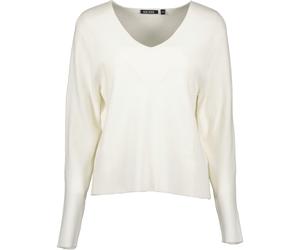 Strickpullover BLUE SEVEN "Blue Seven Pullover", Damen, Gr. 40, weiß (0100, sanftes weiß), 50% Viskose, 28% Polyester, 22% Polyamid, normal, V-Ausschnitt, Pullover Strickpullover (32791328-40) 0100, s
