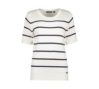 Strickpullover BLUE SEVEN "Blue Seven Pullover kurzarm", Damen, Gr. 40, 0001, weiß, 80% Viskose, 20% Polyamid, normal, Rundhals, Pullover Strickpullover (74688535-40) 0001, weiß