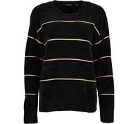 Strickpullover BLUE SEVEN "Pullover", Damen, Gr. 38, schwarz (9990, schwarz), 100% Polyester, normal, Rundhals, Pullover Strickpullover (82764855-38) 9990, schwarz