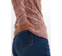 Strickpullover BONPRIX, Damen, Gr. 36/38 (S), rosa (rosenholz), Strick, Obermaterial: 100% Polyacryl, unifarben, loose fit hüftbedeckend, V-Ausschnitt, Strickbündchen, Pullover Strickpullover, im toll