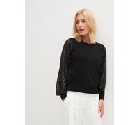 Strickpullover BONPRIX, Damen, Gr. 52/54 (XXL), schwarz, Strick, Obermaterial: 70% Viskose, 30% Polyamid. Obermaterial 2: 100% Polyester, unifarben, figurbetont hüftbedeckend, Rundhals, weit Strickbün