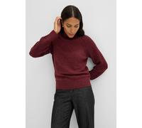 Strickpullover BONPRIX, Herren, Gr. 36/38 (S), rot (weinrot, rauchkirsche), Obermaterial: 50% Baumwolle, 50% Polyacryl, loose fit, Pullover Strickpullover, Loose Fit, aus Baumwolle und Polyacryl, mit 