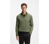 BOSS Pullover aus Baumwolle mit kurzem Reißverschluss - Style KN_Ever-X QZ, 50556146 Olive S