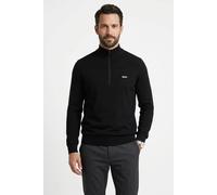 Strickpullover BOSS GREEN, Herren, Gr. S, schwarz (schwarz001), Strick, Obermaterial: 48% Polyester, 39% Schurwolle, 11% Polyamid, 2% Elasthan, unifarben, regular fit normal, hoch geschlossener Aussch