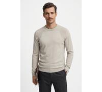 Strickpullover BOSS GREEN, Herren, Gr. XXL, beige (light beige272), Strick, Obermaterial: 60% Baumwolle, 40% Polyester, unifarben, regular fit normal, Rundhals, Bündchen, Pullover Strickpullover, Rund